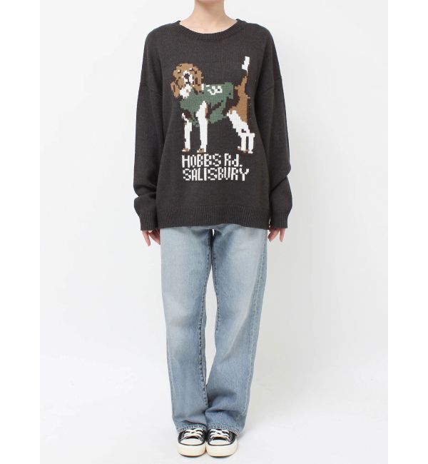 Ungrid「【WEB限定】ドッグモチーフジャカードニット」|ニット・セーター|