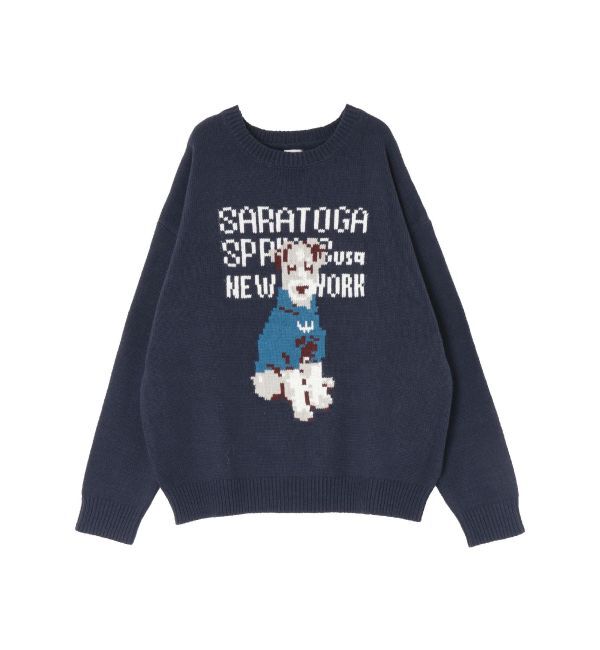 Ungrid「【WEB限定】ドッグモチーフジャカードニット」|ニット・セーター|