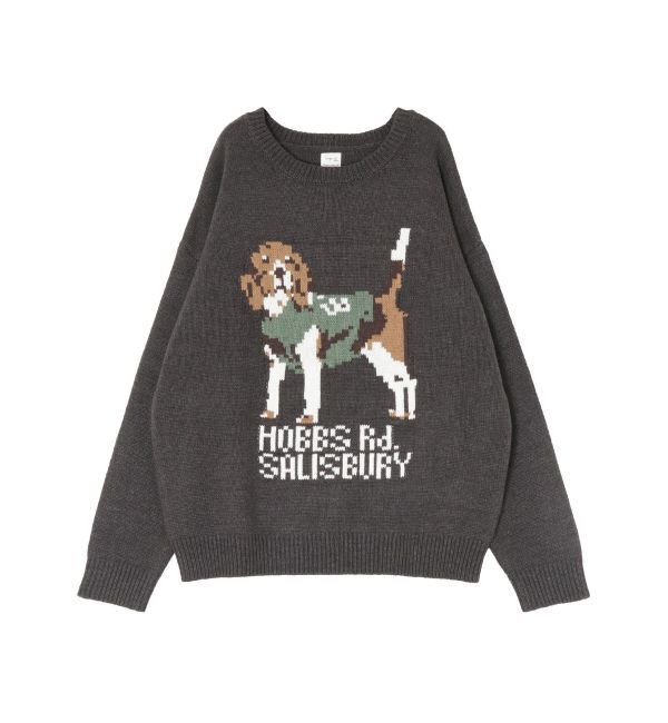 Ungrid「【WEB限定】ドッグモチーフジャカードニット」|ニット・セーター|