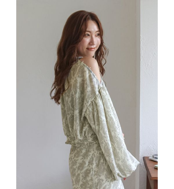 Ungrid「フラワープリントショートブラウス」|シャツ・ブラウス|