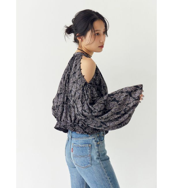 Ungrid「フラワープリントショートブラウス」|シャツ・ブラウス|