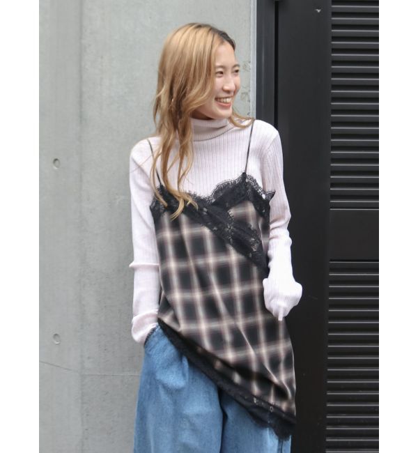 Ungrid「レースデザインキャミ」|キャミソール|