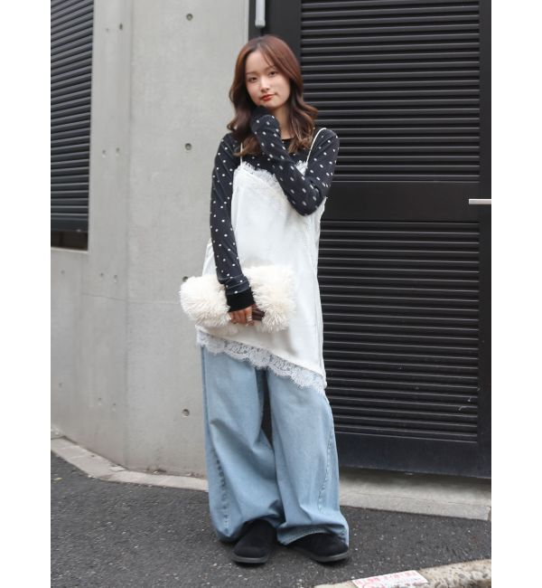 Ungrid「レースデザインキャミ」|キャミソール|