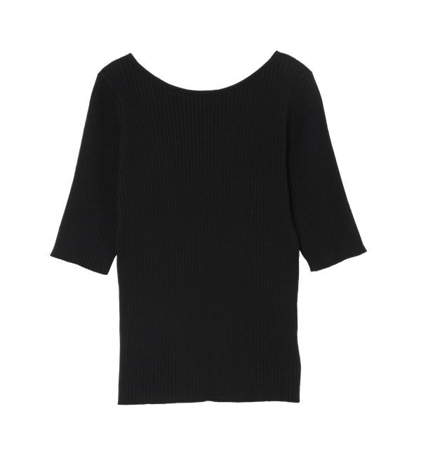 LAGUNAMOON「シルクブレンドハーフスリーブニットプルオーバー」|ニット・セーター|