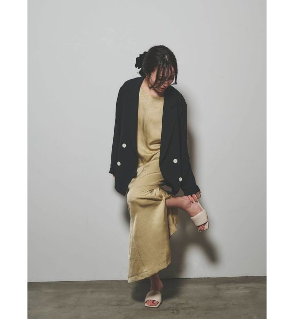 LAGUNAMOON「【WEB限定】サテンIラインワンピース」|ワンピース|