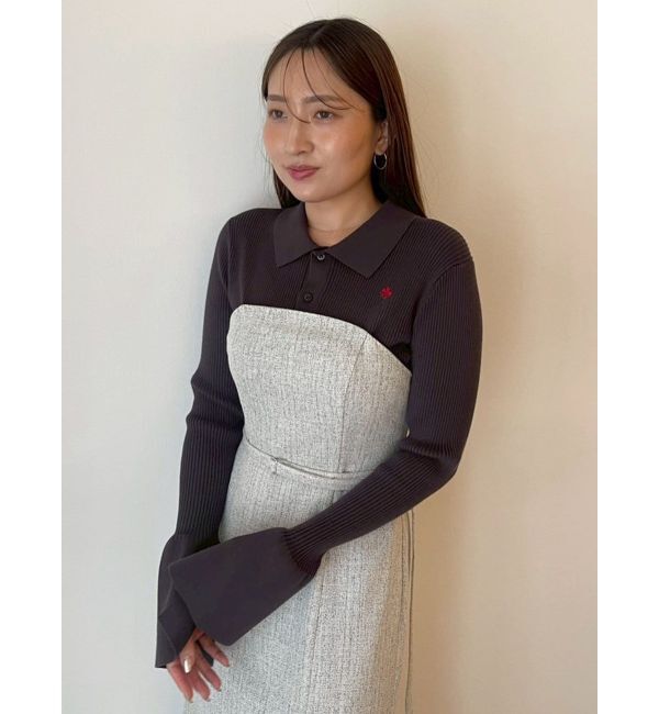 LAGUNAMOON「【POLO BCSコラボ】カラーネックニットドッキングワンピース」|ワンピース|