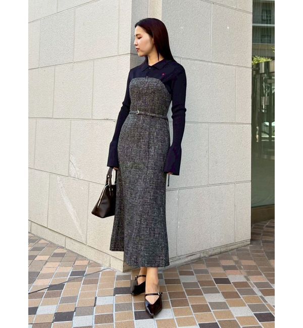 LAGUNAMOON「【POLO BCSコラボ】カラーネックニットドッキングワンピース」|ワンピース|