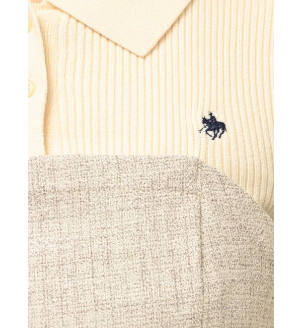 LAGUNAMOON「【POLO BCSコラボ】カラーネックニットドッキングワンピース」|ワンピース|