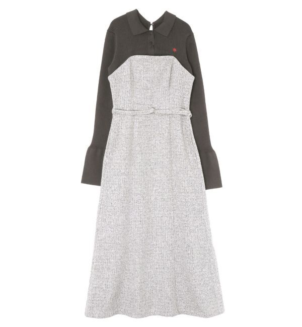 LAGUNAMOON「【POLO BCSコラボ】カラーネックニットドッキングワンピース」|ワンピース|