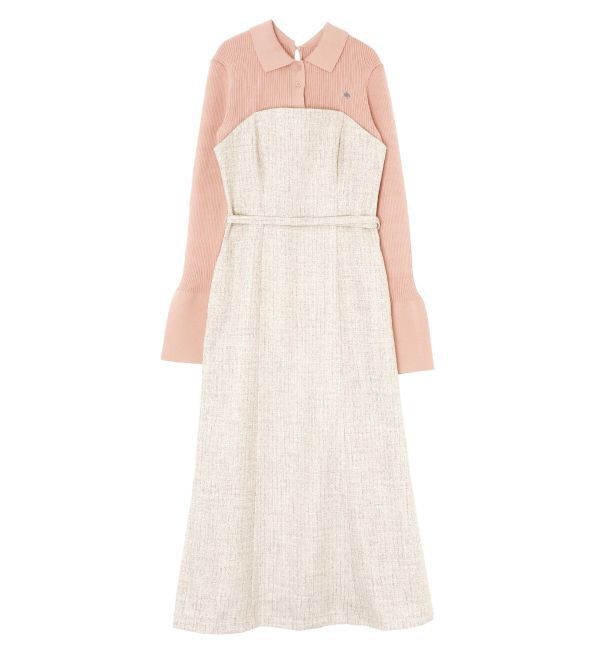 LAGUNAMOON「【POLO BCSコラボ】カラーネックニットドッキングワンピース」|ワンピース|