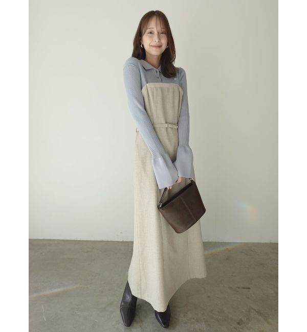 LAGUNAMOON「【POLO BCSコラボ】カラーネックニットドッキングワンピース」|ワンピース|