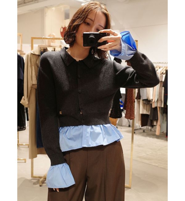 LAGUNAMOON「ペプラムドッキングニットカーディガン」|カーディガン|