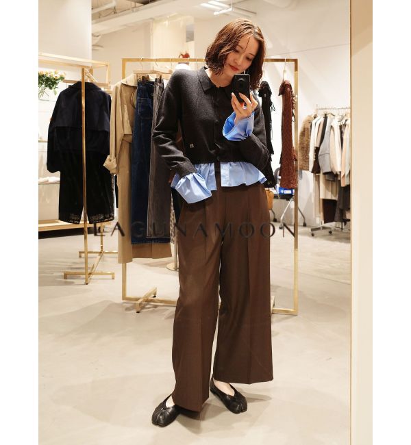 LAGUNAMOON「ペプラムドッキングニットカーディガン」|カーディガン|