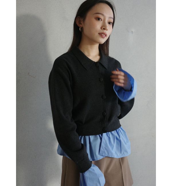 LAGUNAMOON「ペプラムドッキングニットカーディガン」|カーディガン|