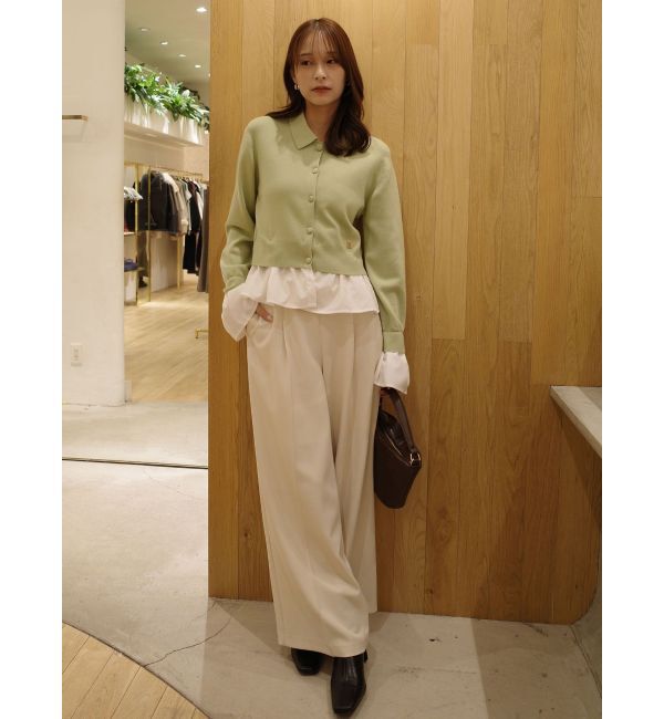 LAGUNAMOON「ペプラムドッキングニットカーディガン」|カーディガン|