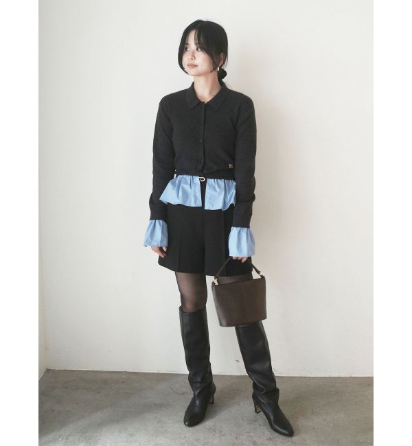 LAGUNAMOON「ペプラムドッキングニットカーディガン」|カーディガン|