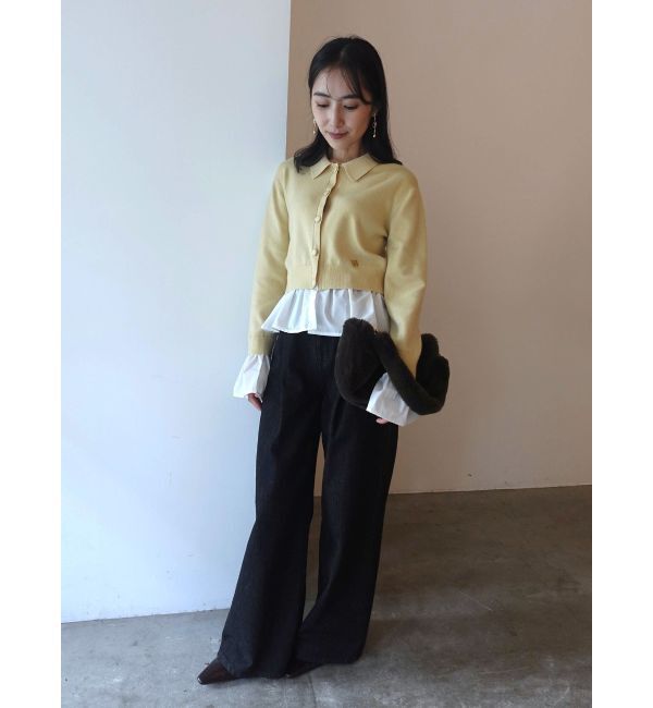 LAGUNAMOON「ペプラムドッキングニットカーディガン」|カーディガン|