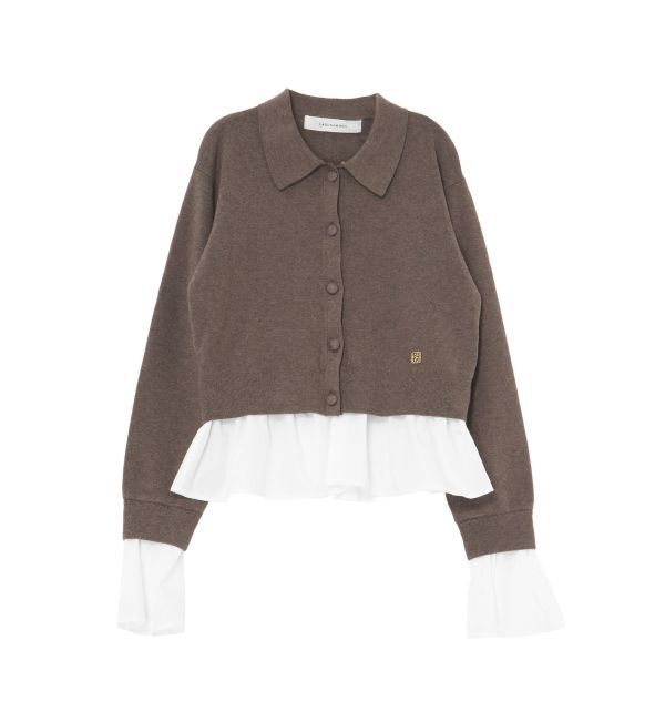 LAGUNAMOON「ペプラムドッキングニットカーディガン」|カーディガン|