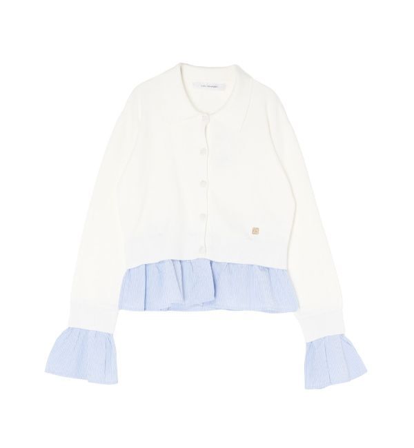 LAGUNAMOON「ペプラムドッキングニットカーディガン」|カーディガン|