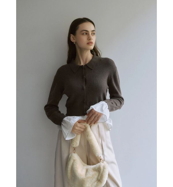 LAGUNAMOON「ペプラムドッキングニットカーディガン」|カーディガン|