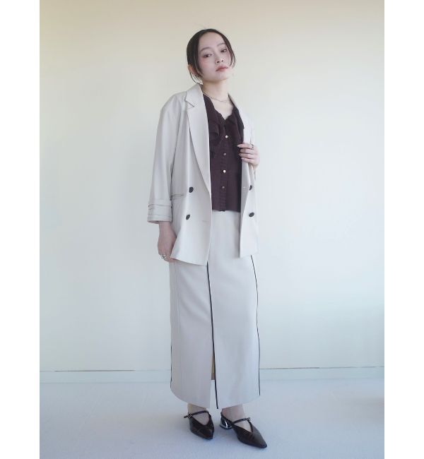 LAGUNAMOON「メッシュフリルペプラムニットプルオーバー」|ニット・セーター|