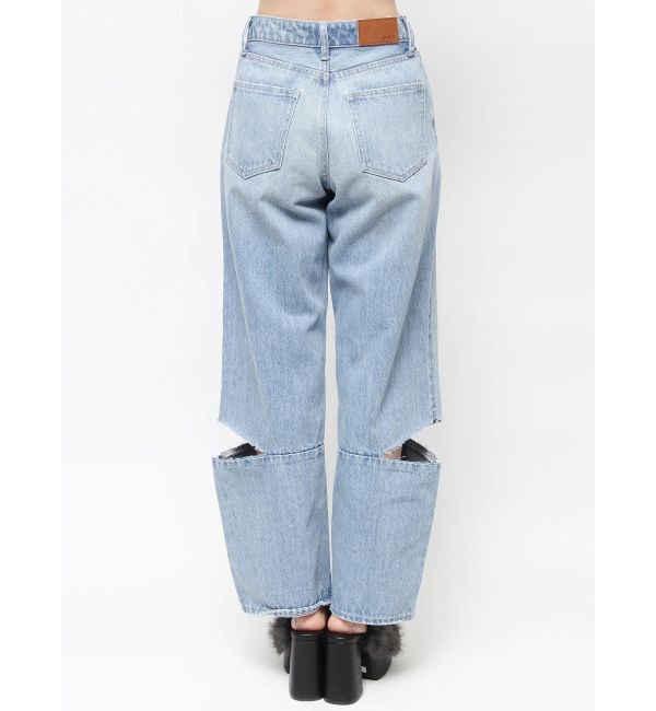 EVRIS「ボリュームカラーワイドデニムパンツ」|デニム|