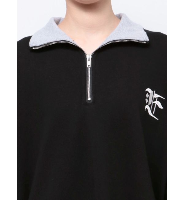 EVRIS「ハーフジップスウェットミニワンピース」|ワンピース|