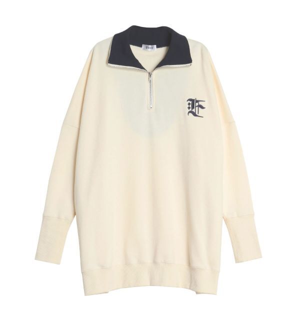 EVRIS「ハーフジップスウェットミニワンピース」|ワンピース|