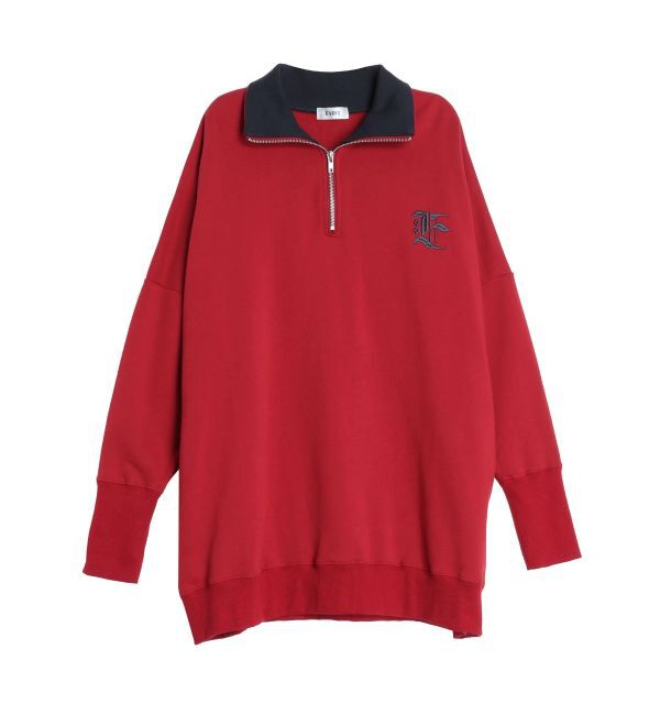 EVRIS「ハーフジップスウェットミニワンピース」|ワンピース|