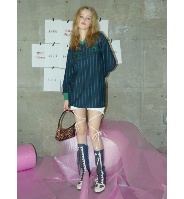 EVRIS「ユニフォームミニワンピース」|ワンピース|