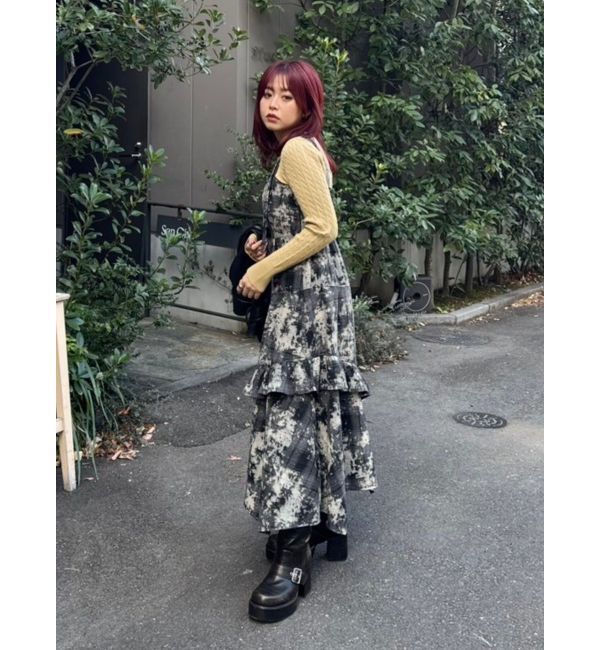 EVRIS「ワンポイントバックオープンケーブルニット」|ニット・セーター|