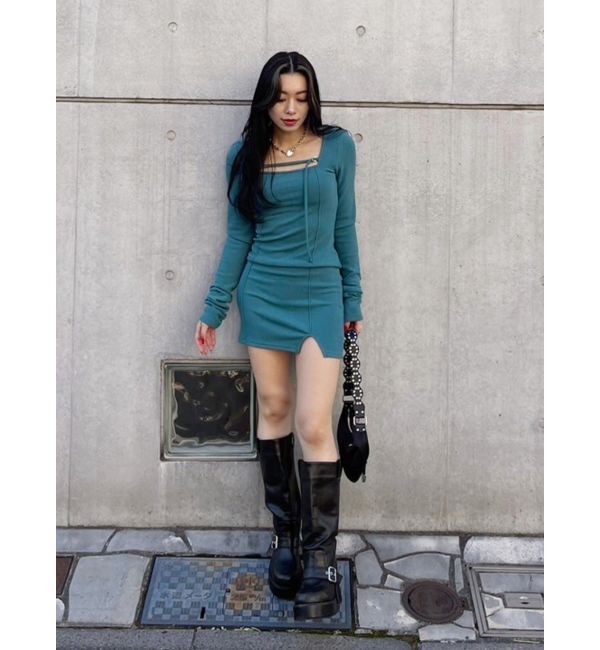 EVRIS「カットタイトミニワンピース」|ワンピース|