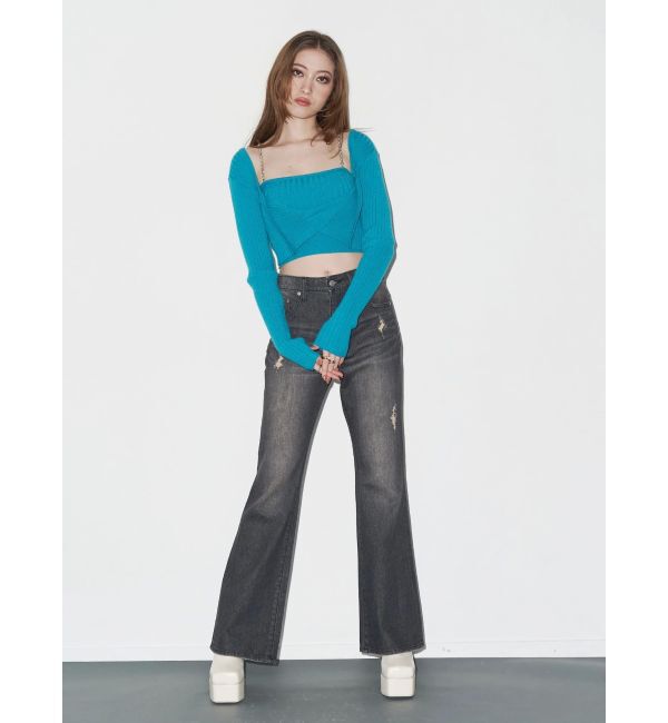 EVRIS「アンサンブルチェーンニットトップス」|ニット・セーター|