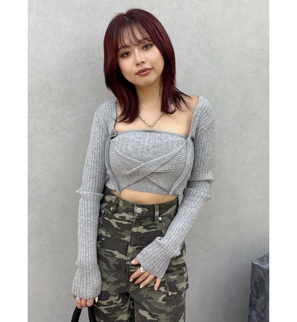 EVRIS「アンサンブルチェーンニットトップス」|ニット・セーター|