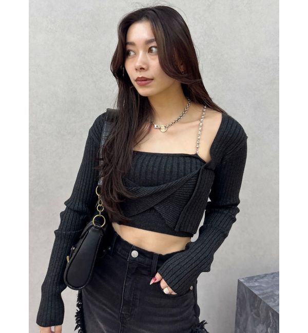 EVRIS「アンサンブルチェーンニットトップス」|ニット・セーター|