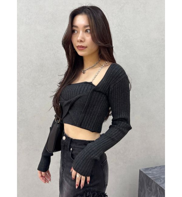 EVRIS「アンサンブルチェーンニットトップス」|ニット・セーター|