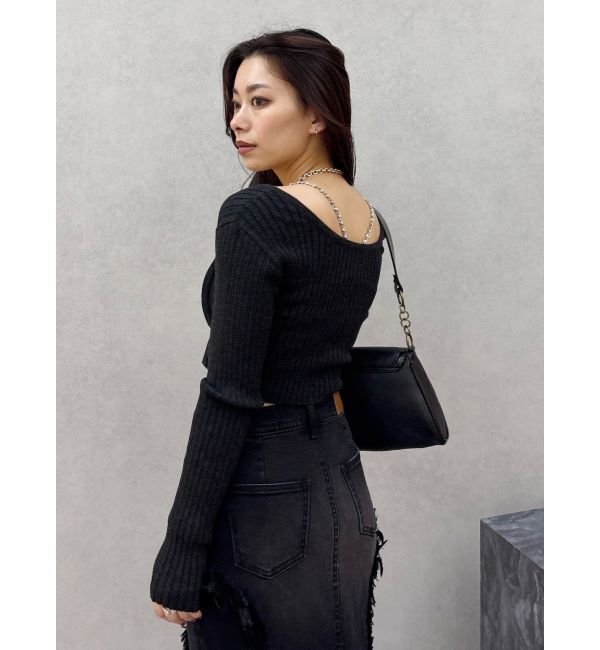 EVRIS「アンサンブルチェーンニットトップス」|ニット・セーター|
