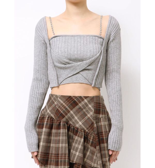 EVRIS「アンサンブルチェーンニットトップス」|ニット・セーター|