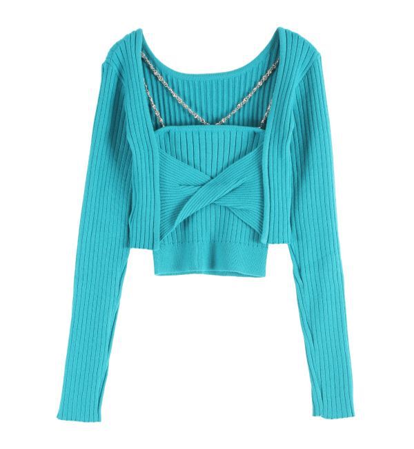 EVRIS「アンサンブルチェーンニットトップス」|ニット・セーター|