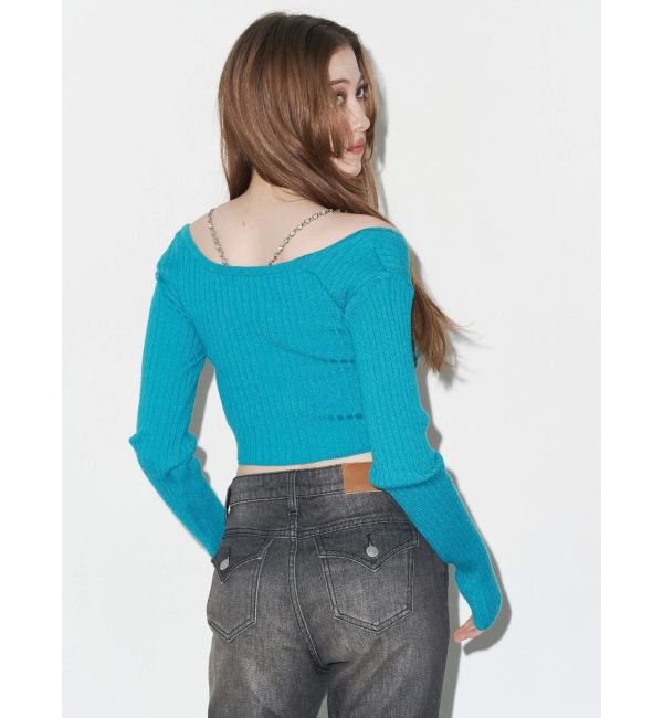 EVRIS「アンサンブルチェーンニットトップス」|ニット・セーター|