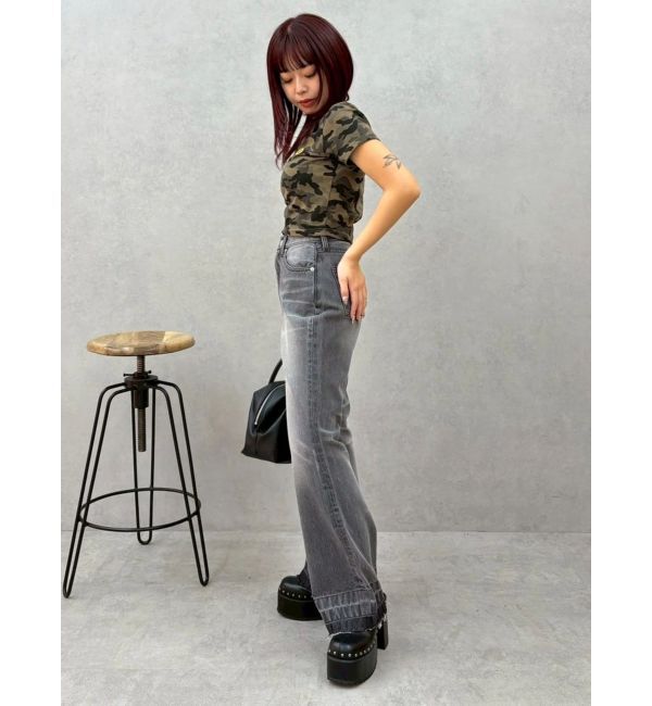 EVRIS「スリムフレアデニムパンツ」|デニム|