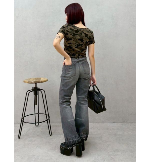 EVRIS「スリムフレアデニムパンツ」|デニム|