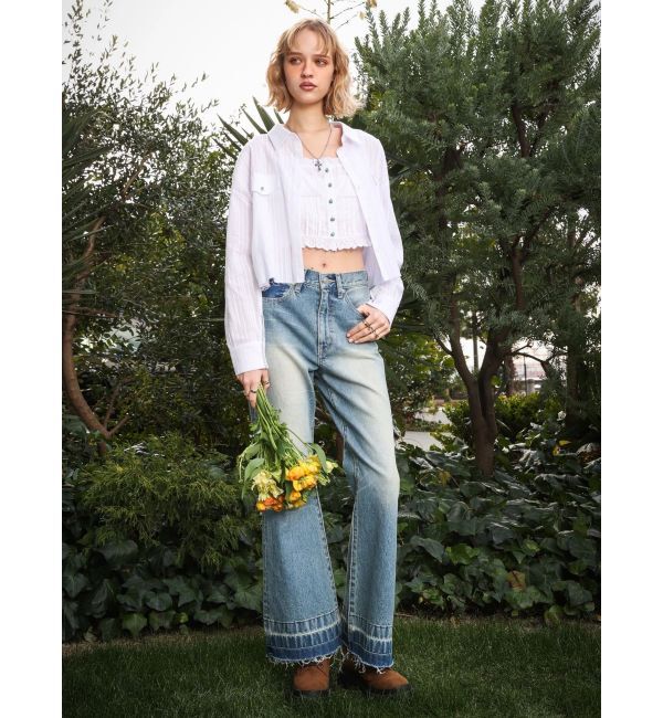 EVRIS「スリムフレアデニムパンツ」|デニム|