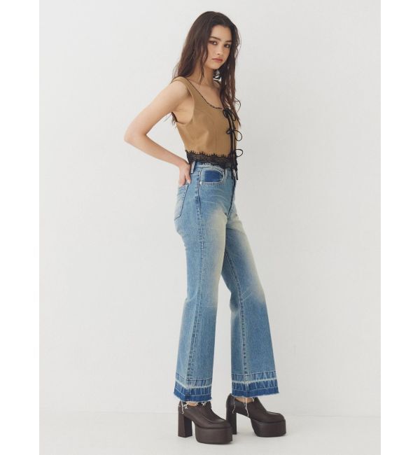 EVRIS「スリムフレアデニムパンツ」|デニム|