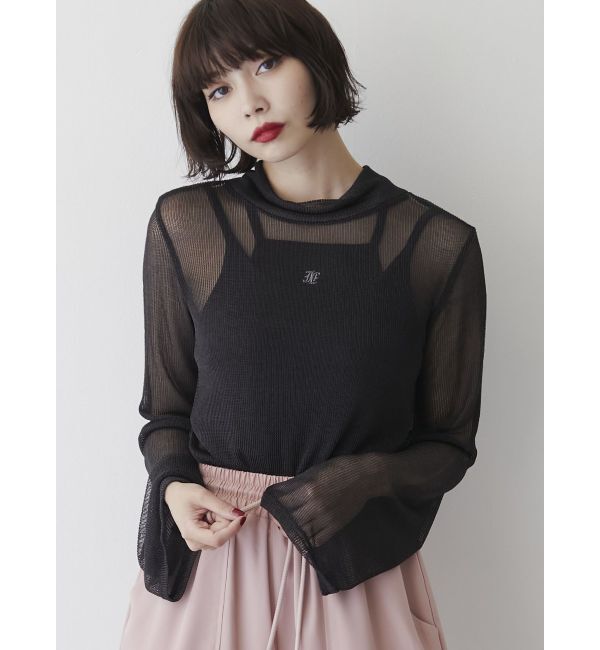 jouetie「シャイニーシアートップス」|Tシャツ・カットソー|ブラック