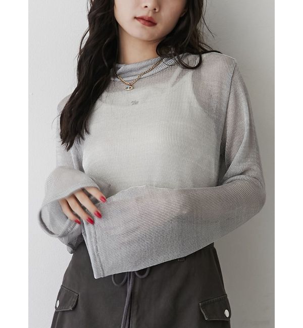 jouetie「シャイニーシアートップス」|Tシャツ・カットソー|シルバー