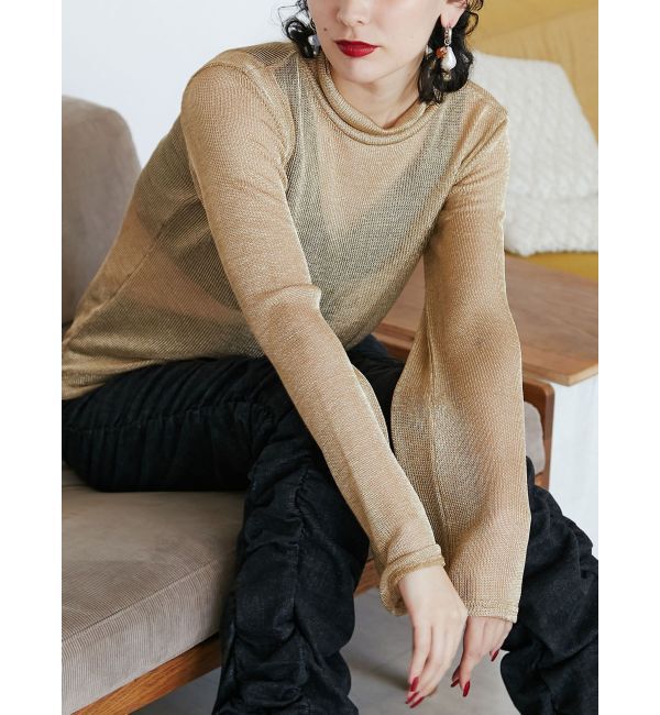 jouetie「シャイニーシアートップス」|Tシャツ・カットソー|ゴールド