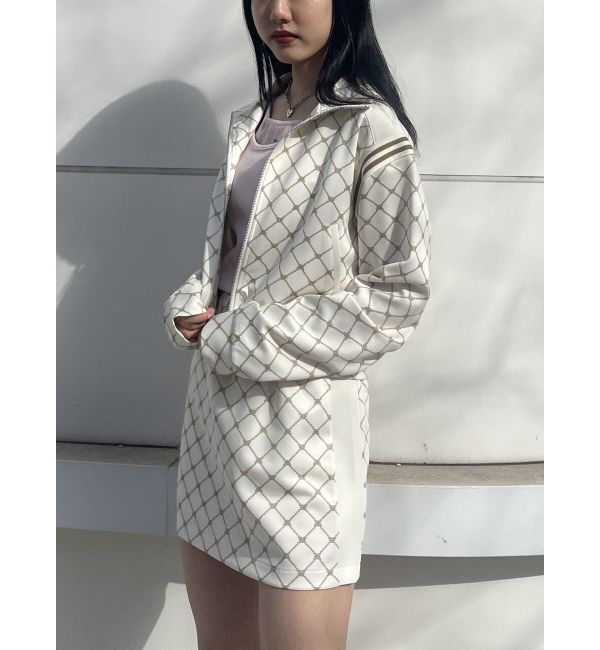 jouetie「モノグラムミニスカート【セットアップ対応】」|スカート|