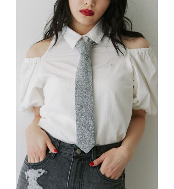 jouetie「カットアウトバルーンスリーブシャツ」|シャツ・ブラウス|オフホワイト