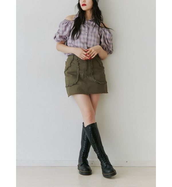 jouetie「カットアウトバルーンスリーブシャツ」|シャツ・ブラウス|